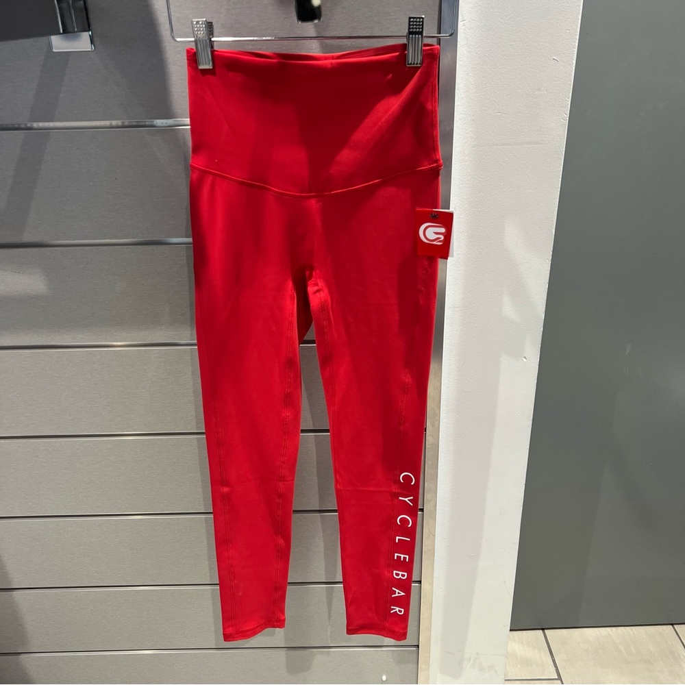 CycleBar High Waisted Red Leggings